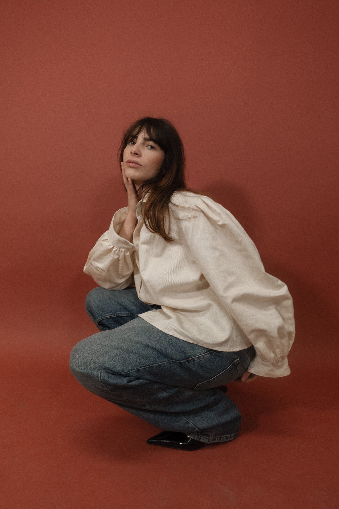 Puff-Sleeve Shirt - Cotton