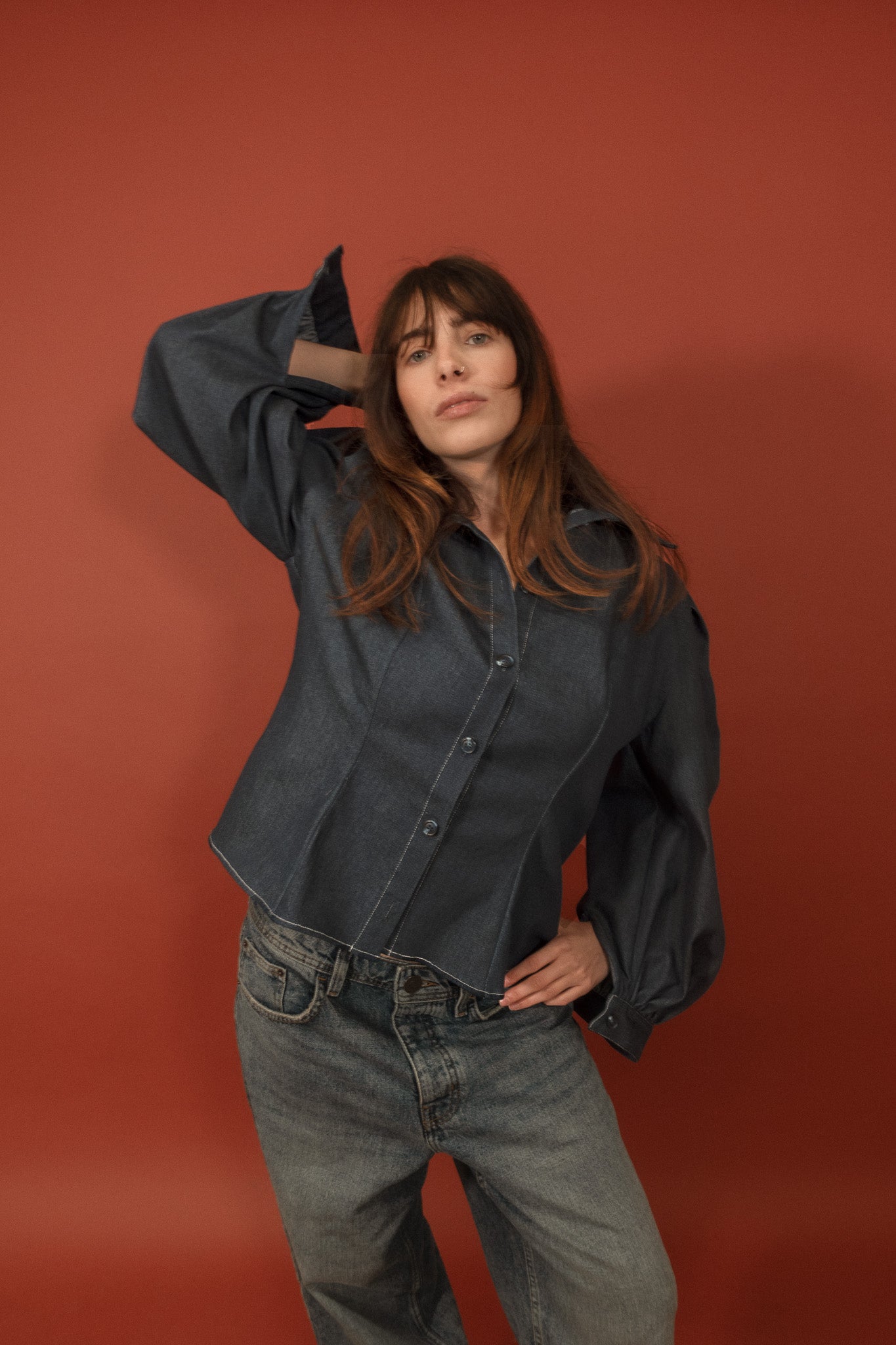 Puff-Sleeve Shirt - Cotton