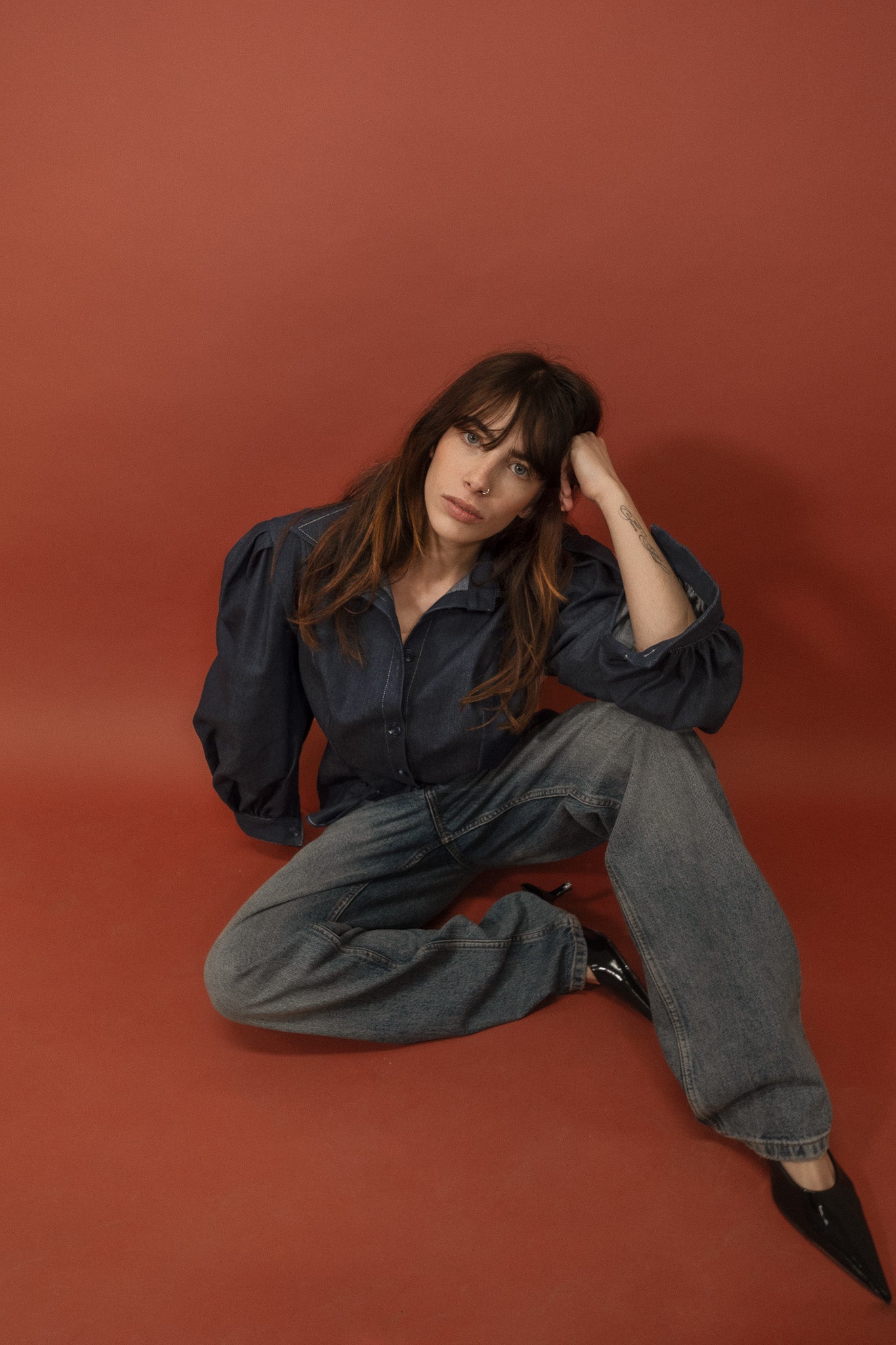 Puff-Sleeve Shirt - Cotton