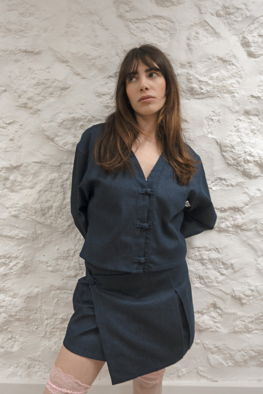 Tang Shirt Kimono Collar - Cotton