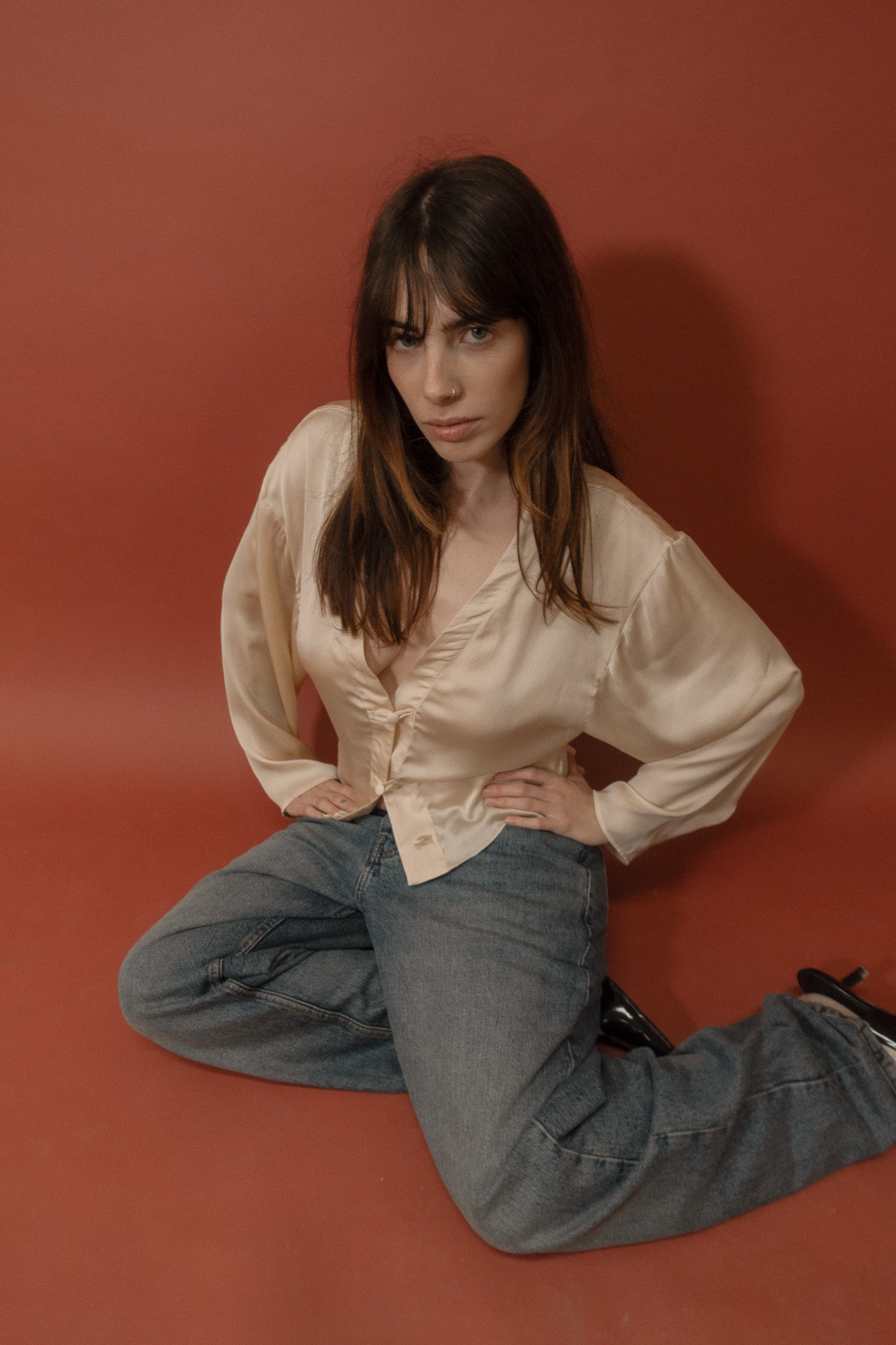 Tang Shirt Kimono Collar - Silk