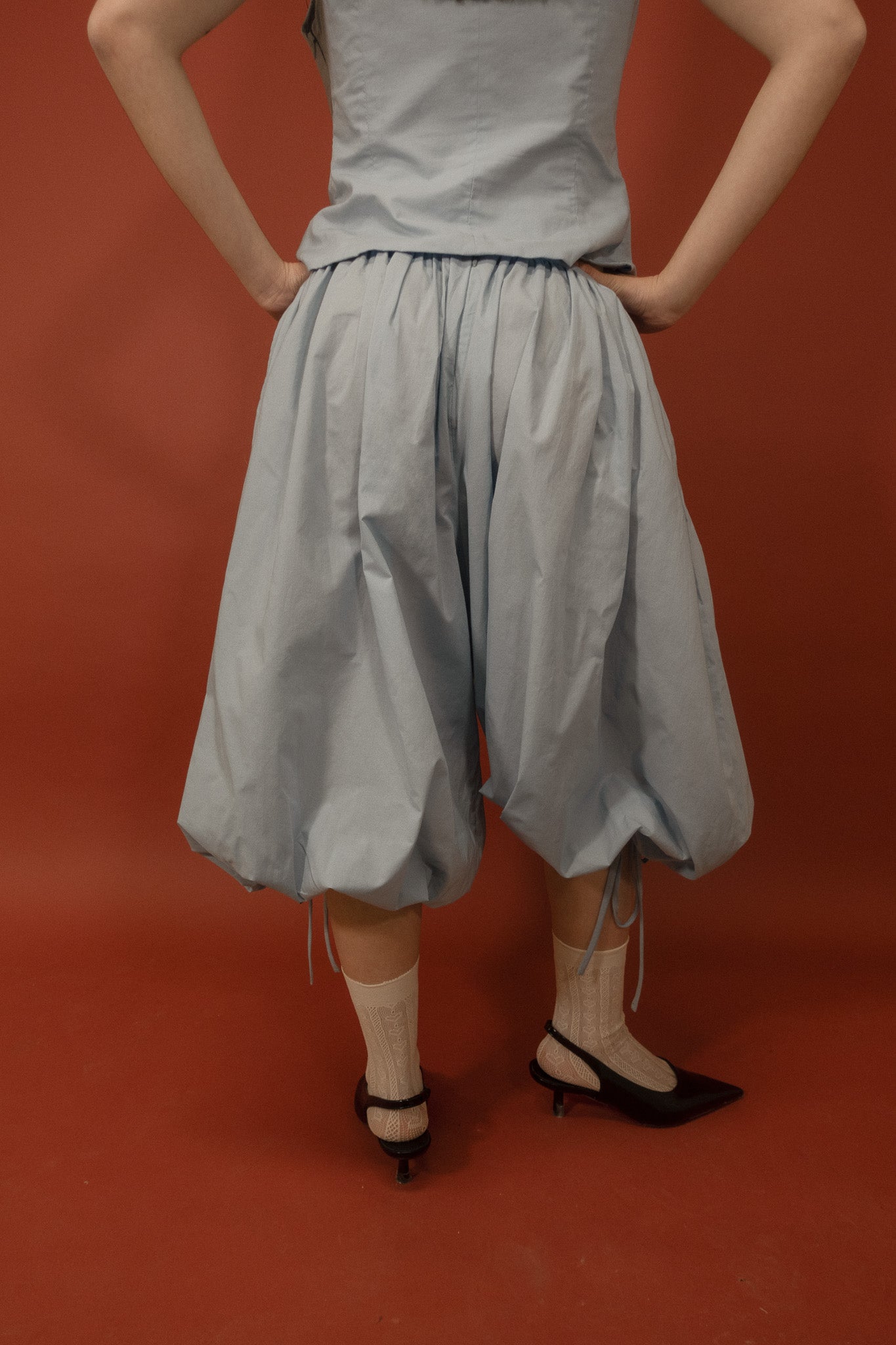 Gathered Jorts - Popelin