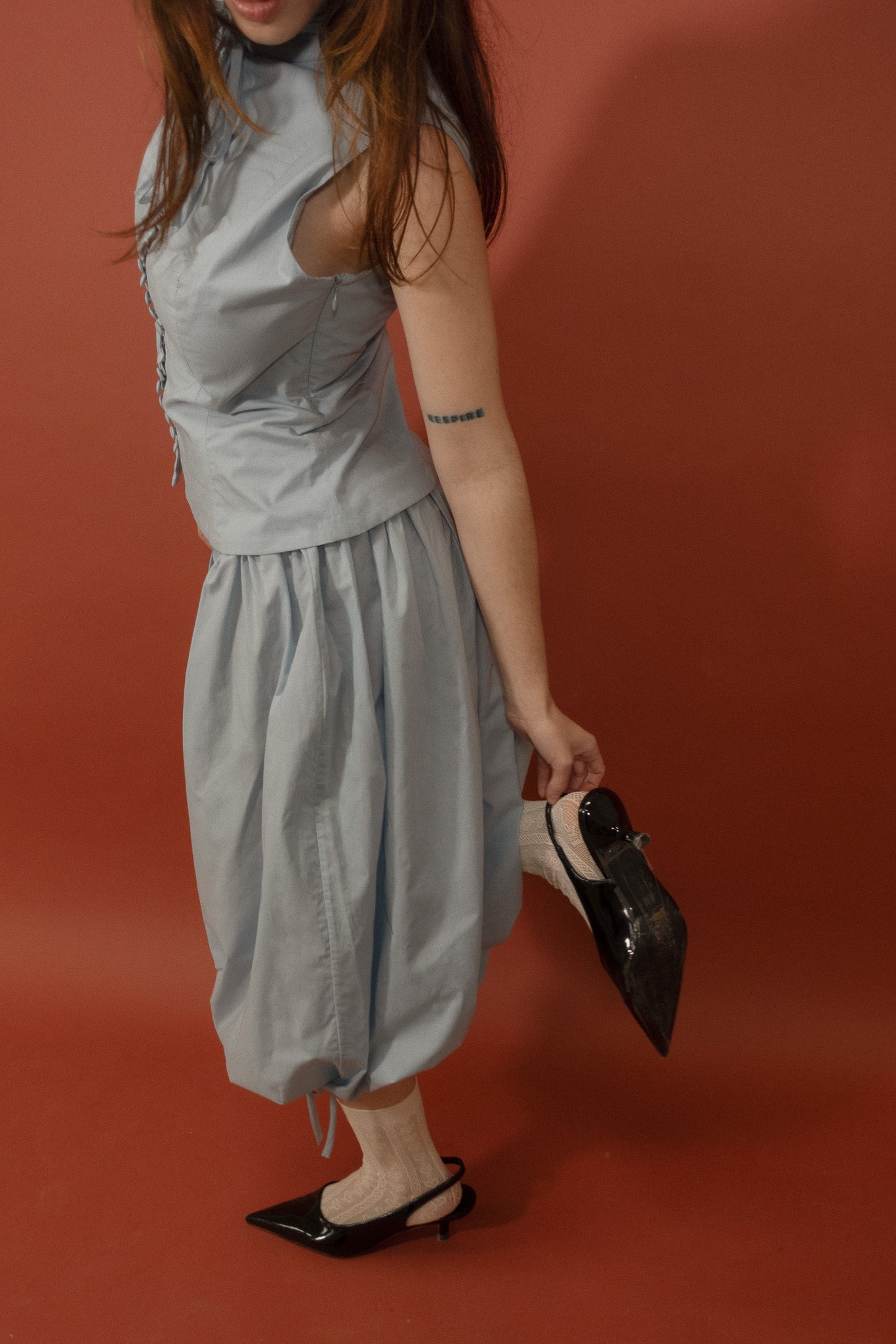 Gathered Jorts - Popelin