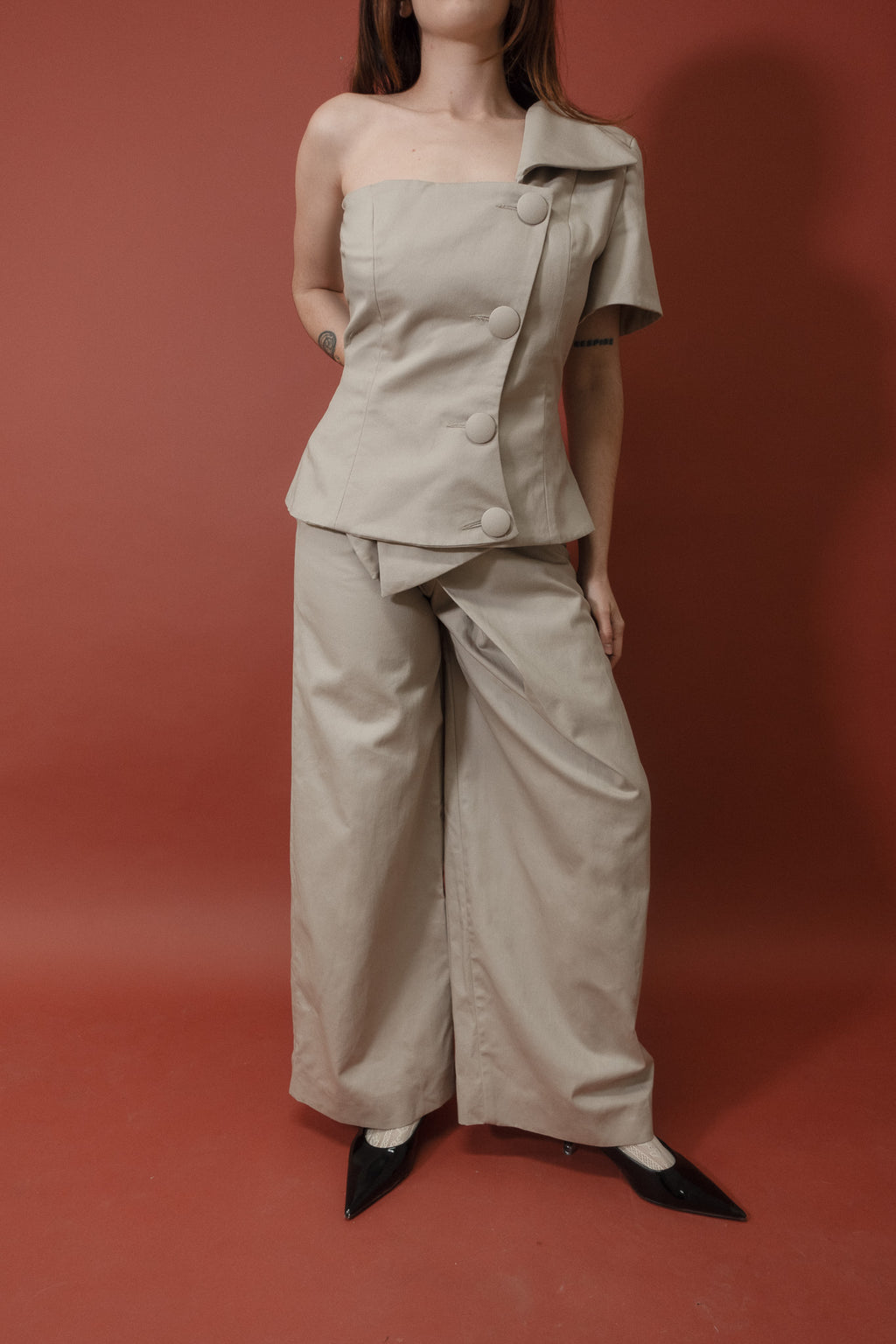 Overlap Tailored Trousers - Wool