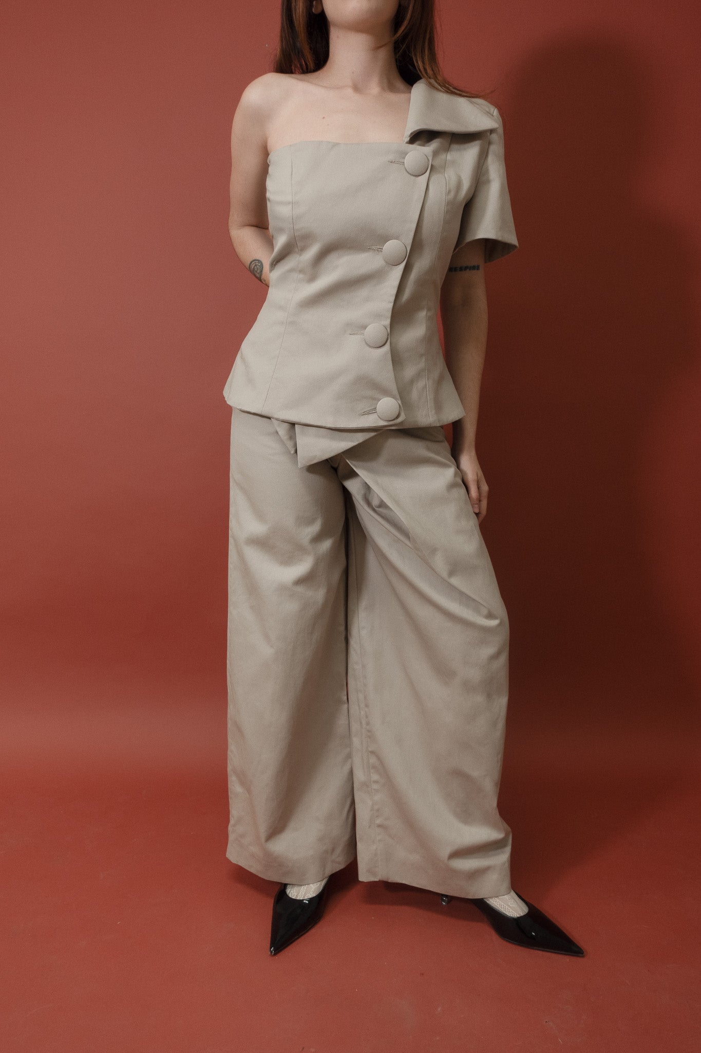 Overlap Tailored Trousers - Wool