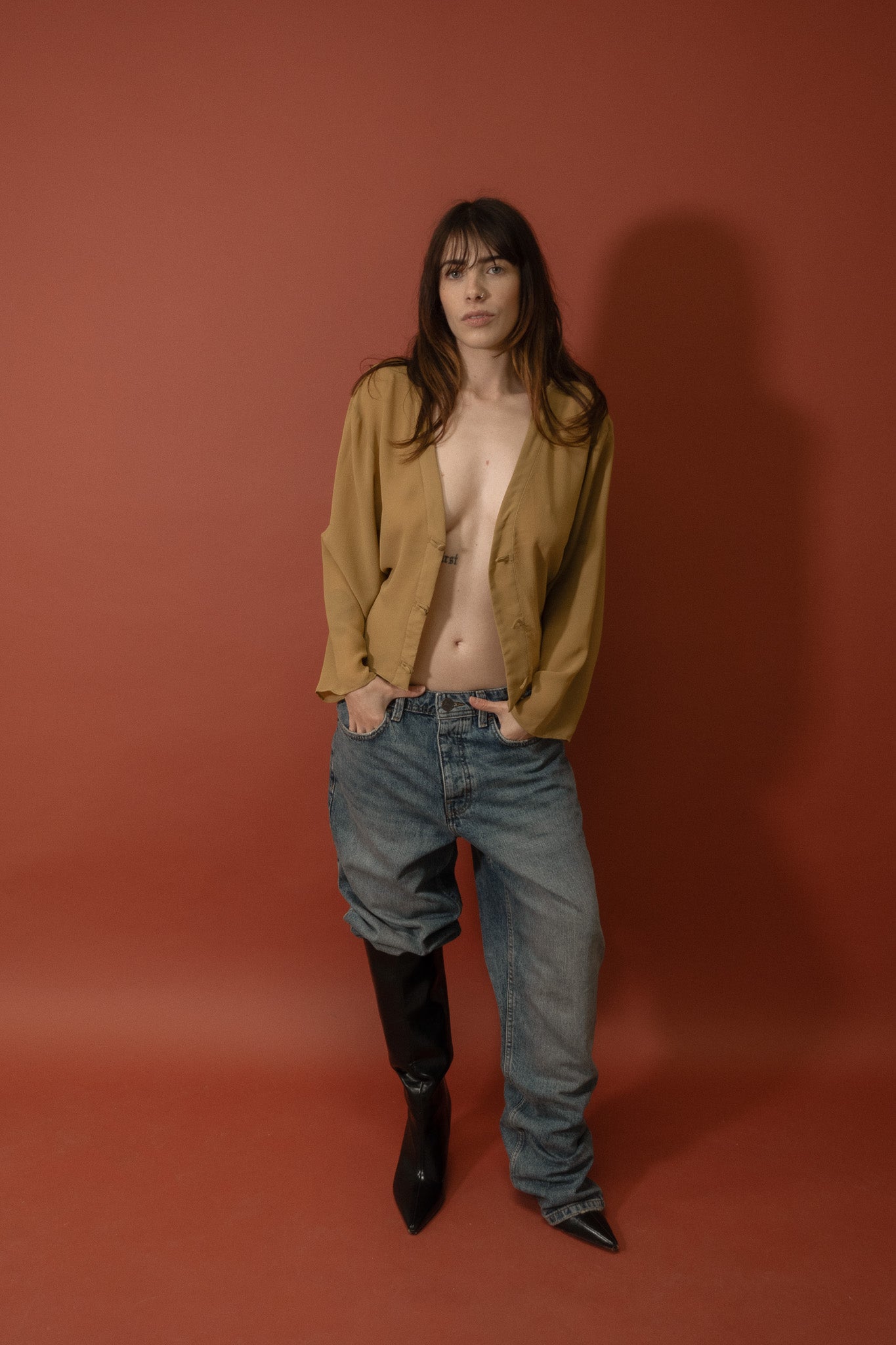 Tang Shirt Kimono Collar - Silk