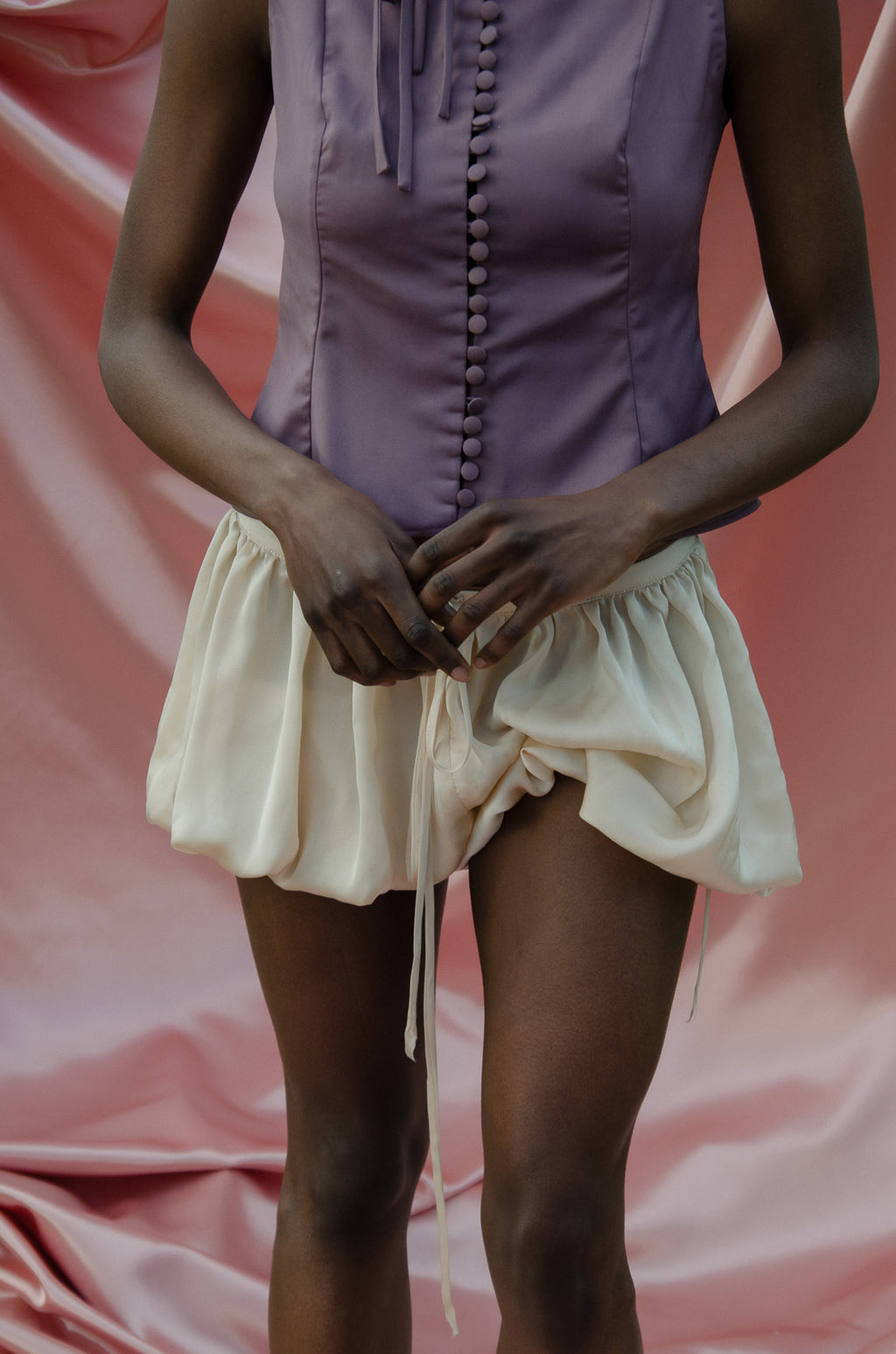 Gathered Micro-Short - Silk