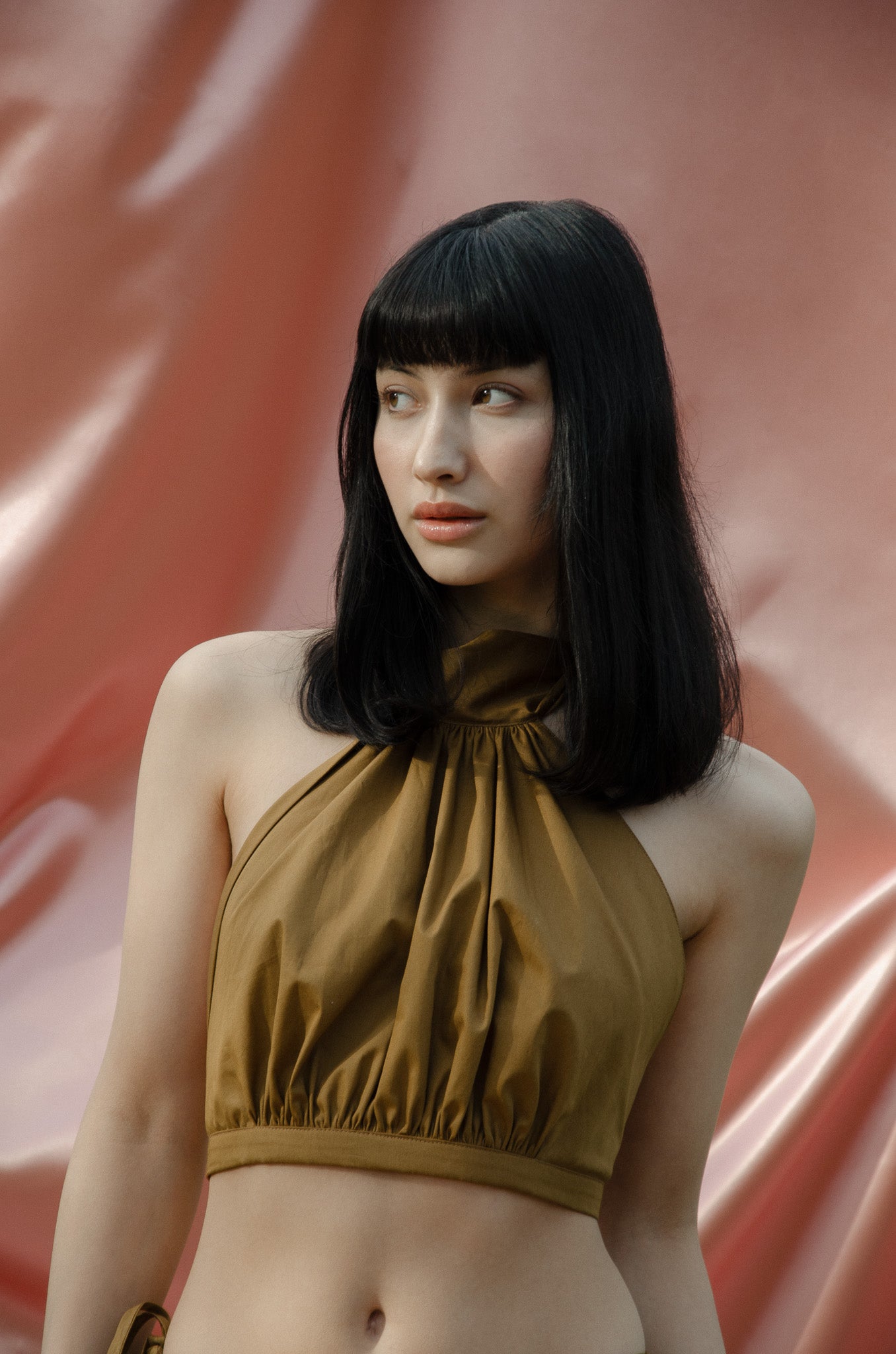 Gathered Top - Popelin