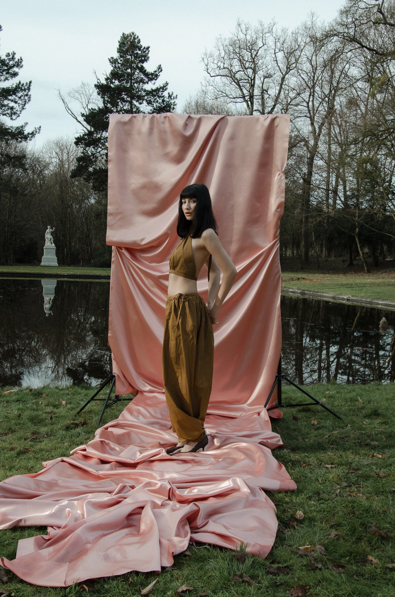 Gathered Trousers - Popelin