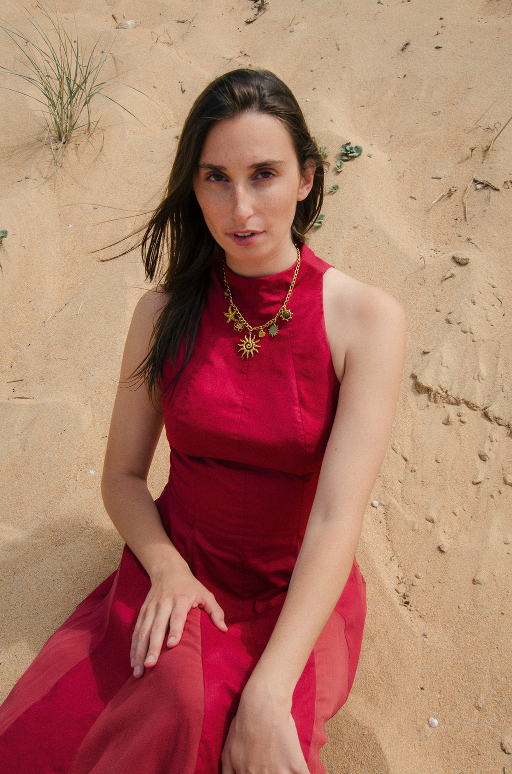 Sleeveless Godet Dress – Cotton & Muslin
