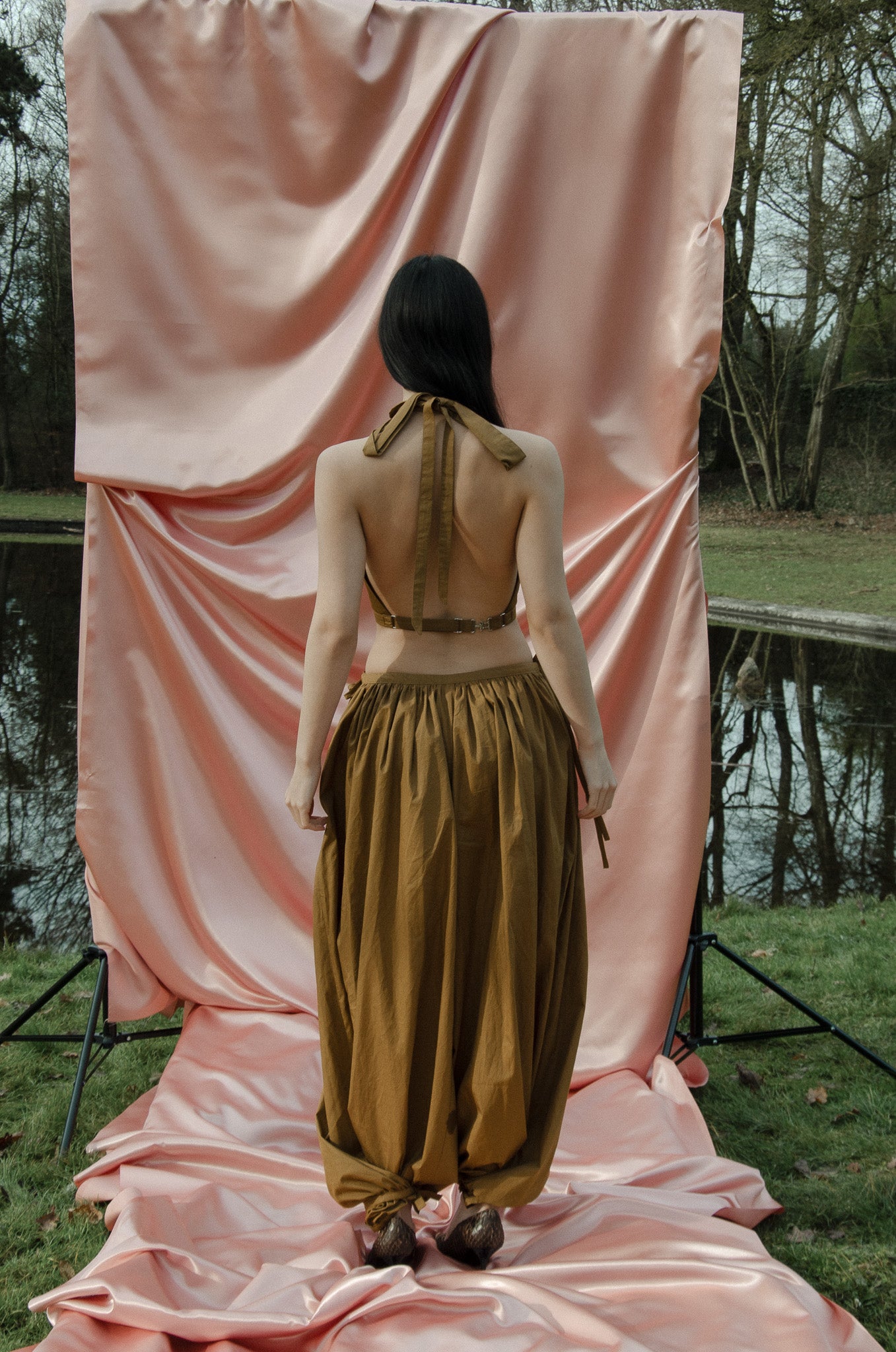 Gathered Trousers - Popelin