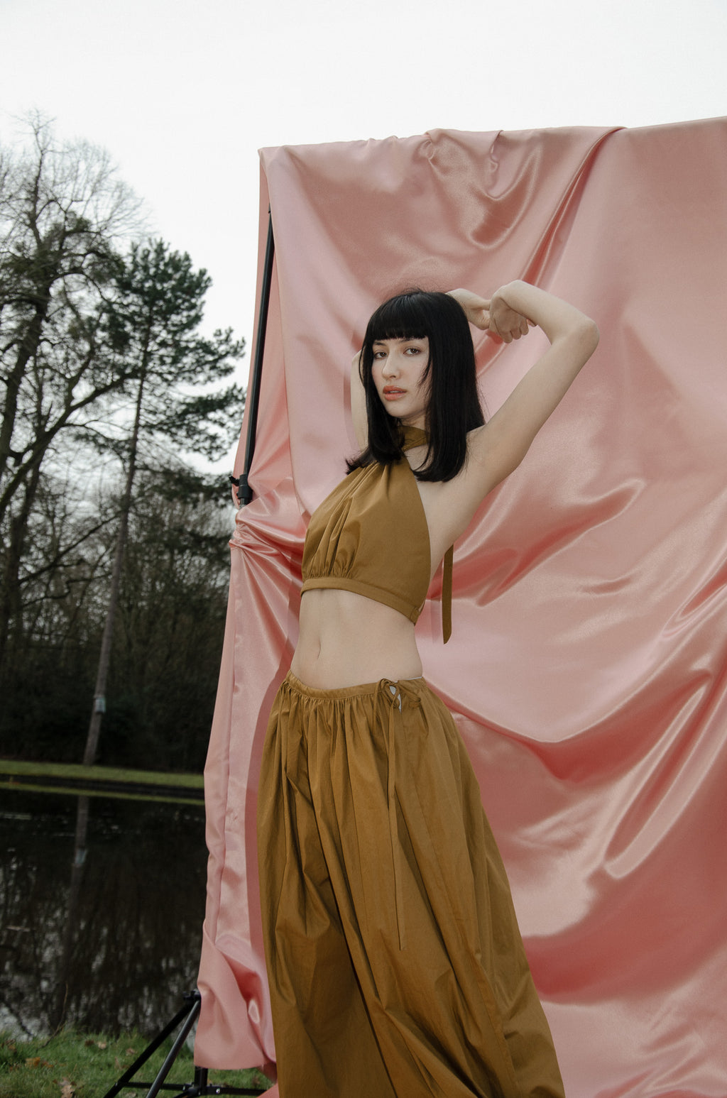 Gathered Top - Popelin