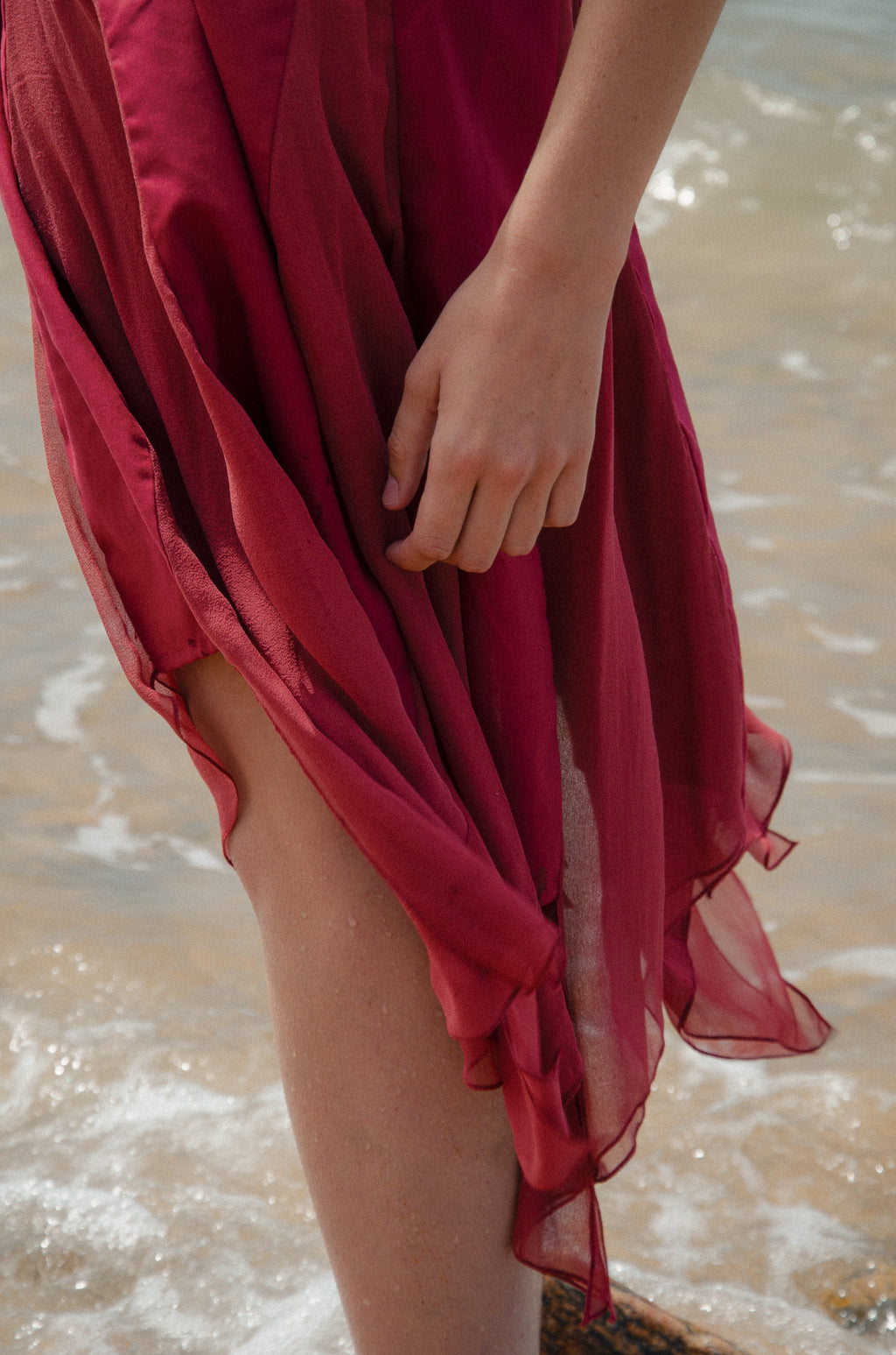 Sleeveless Godet Dress – Cotton & Muslin