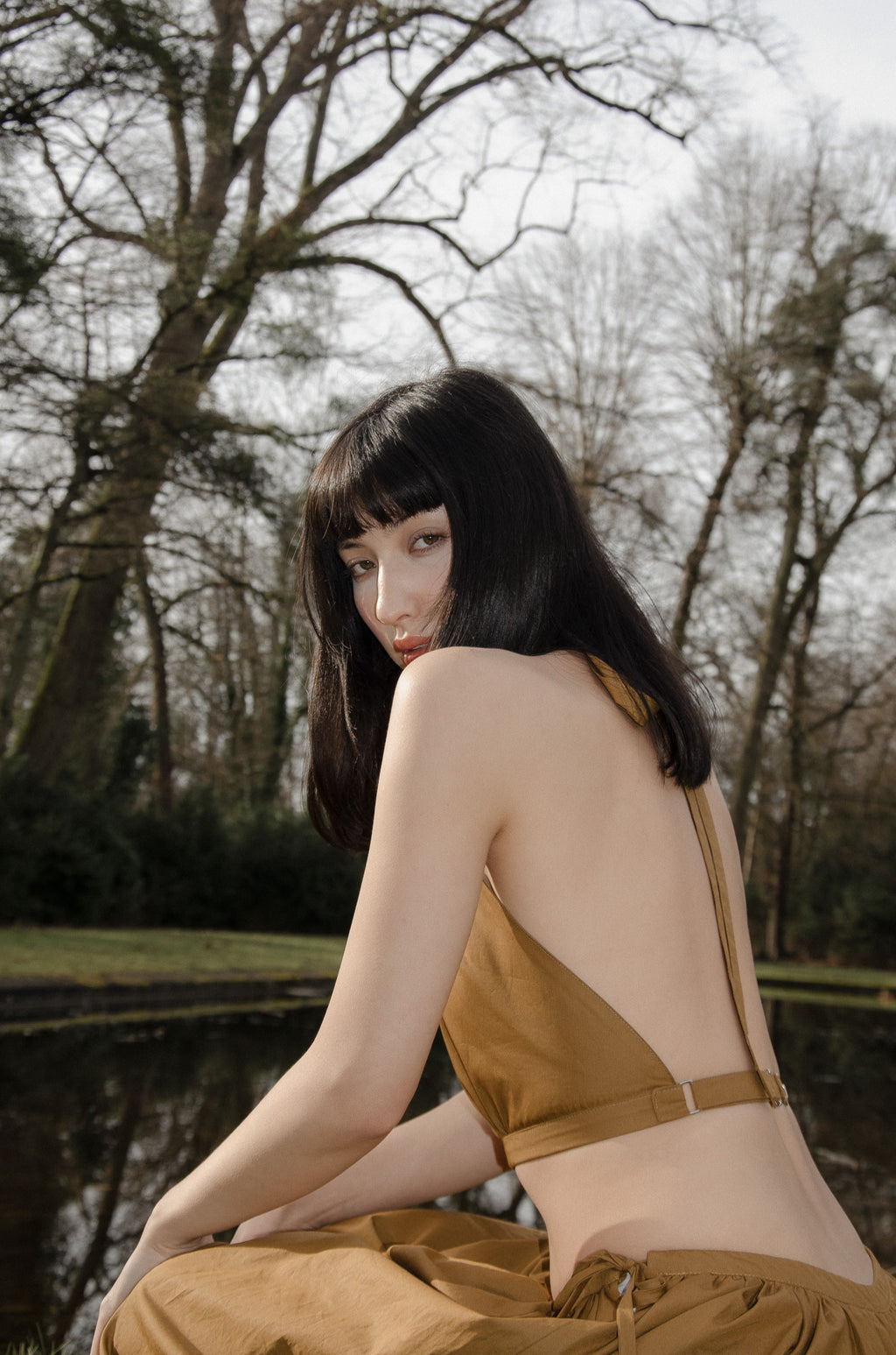 Gathered Top - Popelin