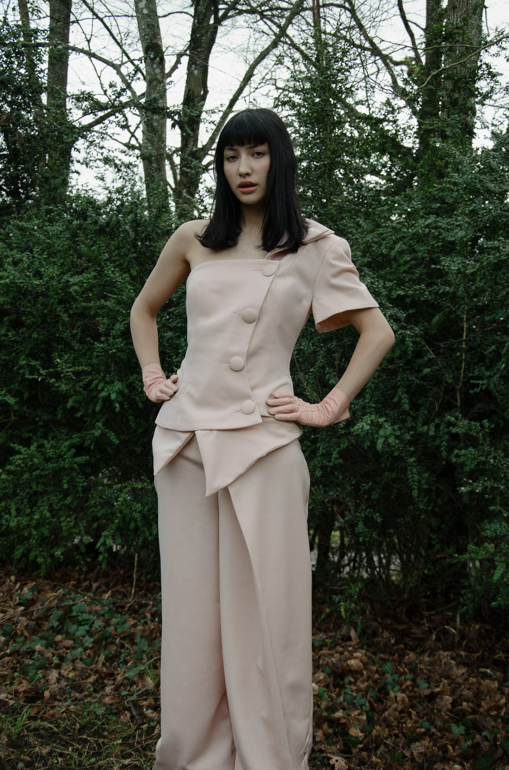 Overlap Tailored Top - Wool