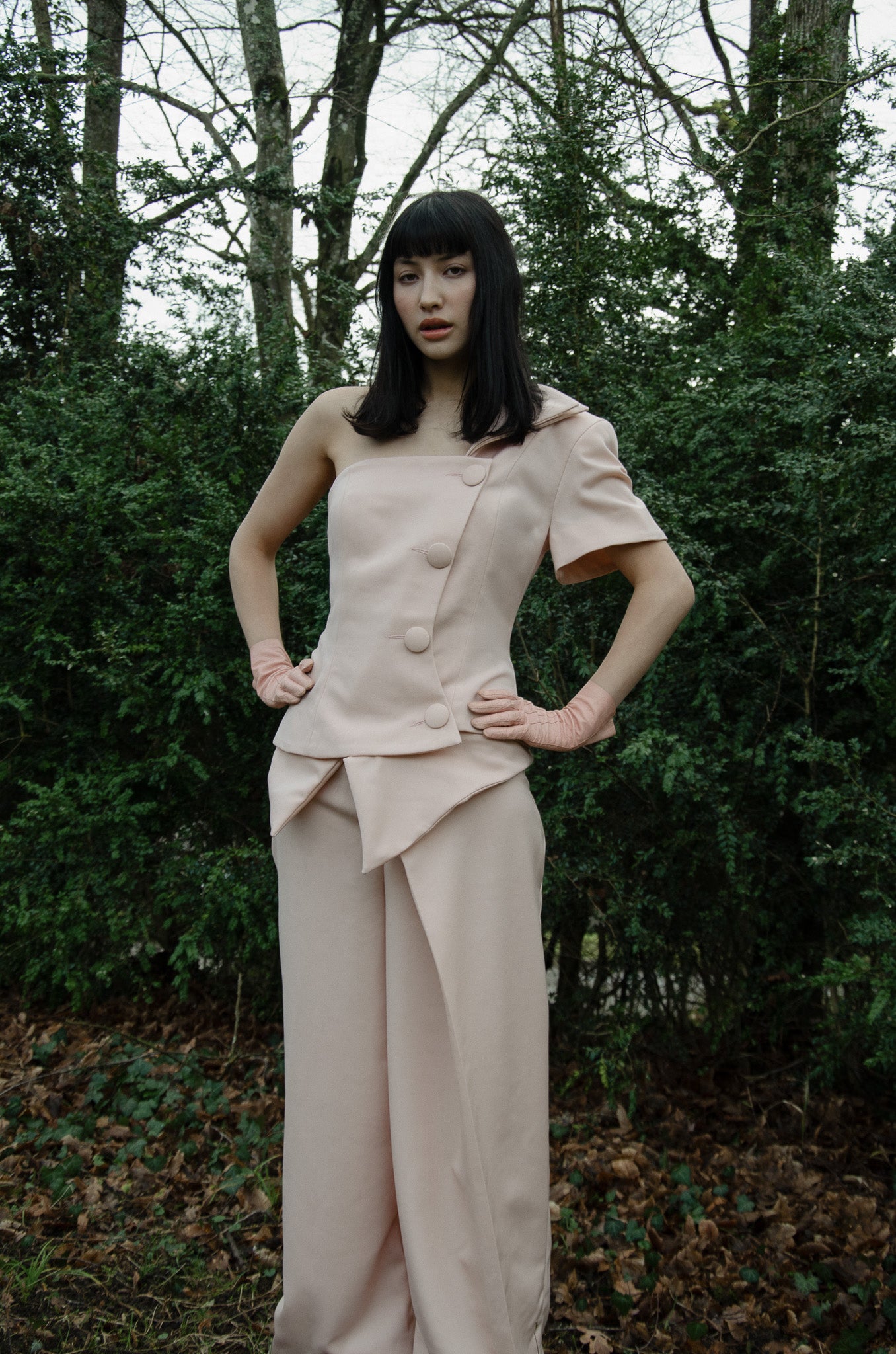 Overlap Tailored Top - Wool