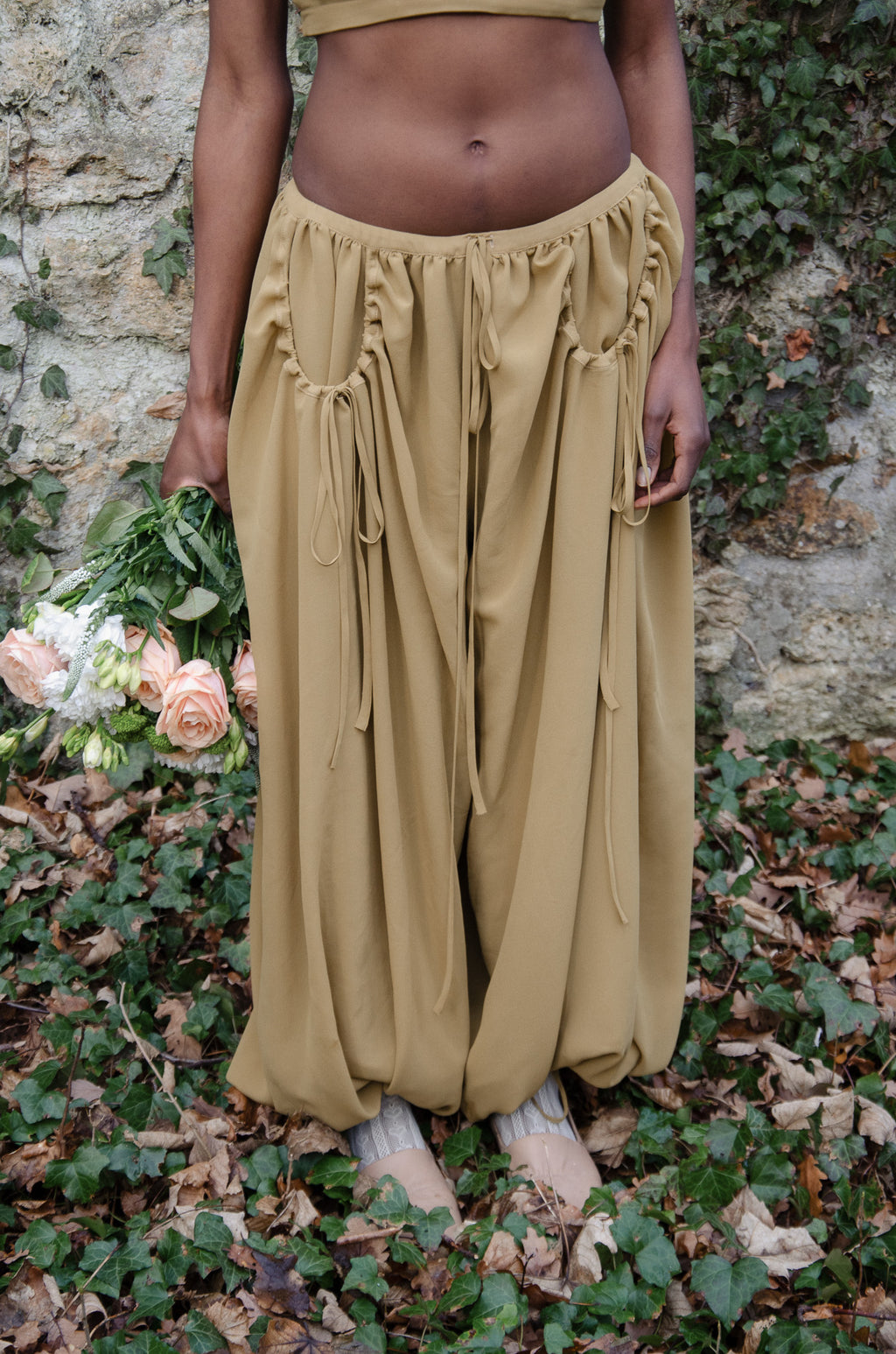 Gathered Trousers - Silk